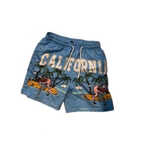 Romwe Light Blue California Shorts Mens Med